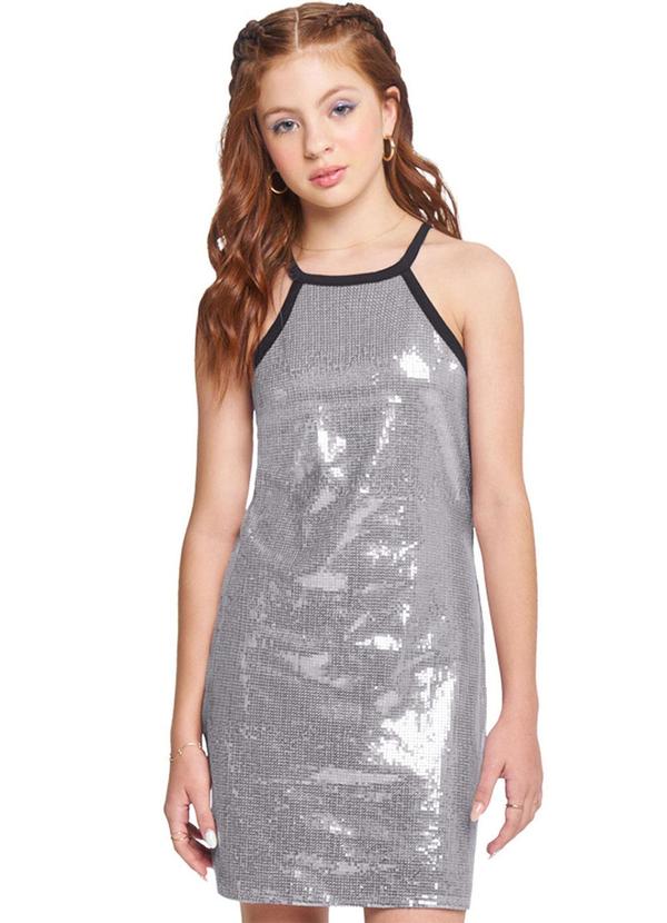 Amora - Vestido Teen Cinza