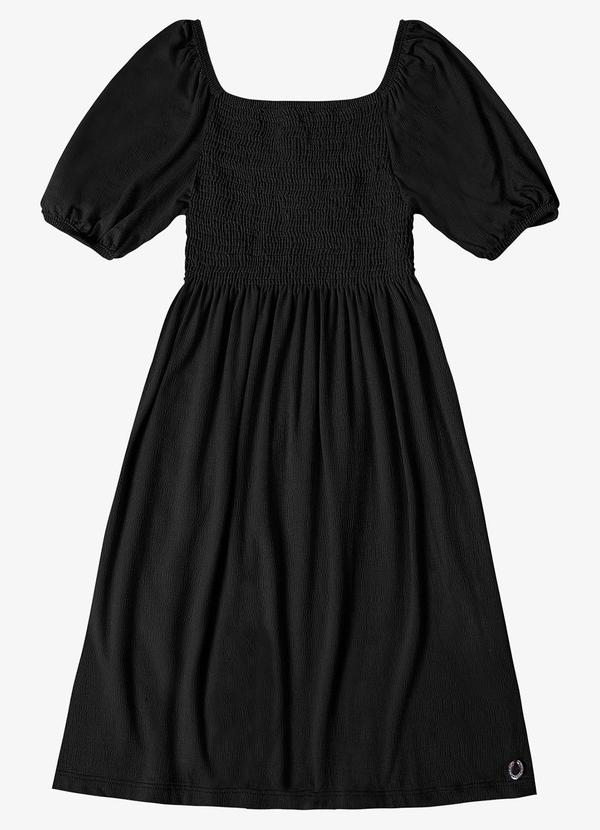 Minty - Vestido Viscose Feminino Preto