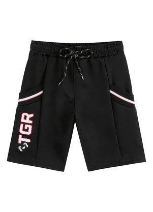 Tigor T Tigre - Bermuda Alfaiataria Menino Preto - TIGOR T TIGRE