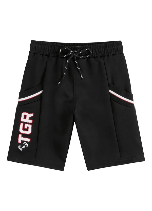 Tigor T Tigre - Bermuda Alfaiataria Menino Preto