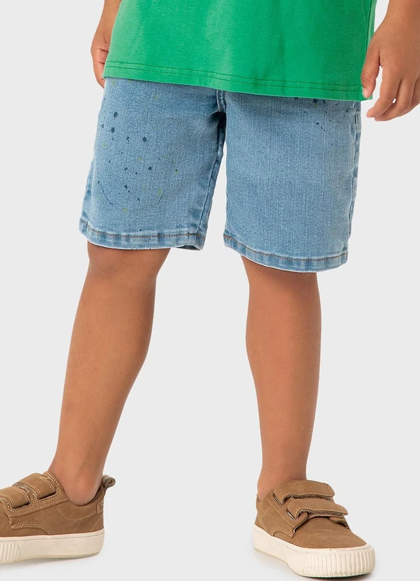 Carinhoso - Bermuda Azul Claro Comfort Jeans