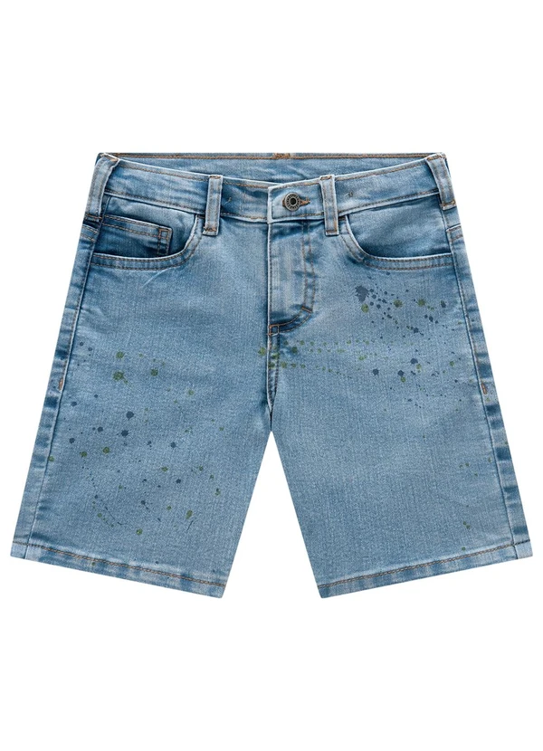 Carinhoso - Bermuda Azul Claro Comfort Jeans 3