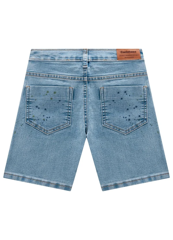 Carinhoso - Bermuda Azul Claro Comfort Jeans 4
