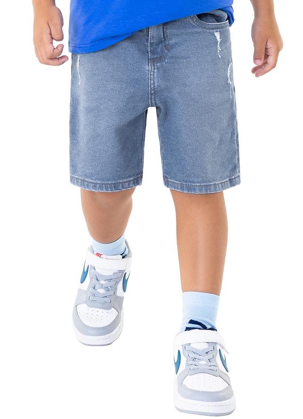 Malwee Kids - Bermuda Azul Comfort Jeans Menino