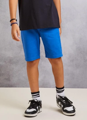 Youccie - Bermuda Azul de Sarja Azul - YOUCCIE