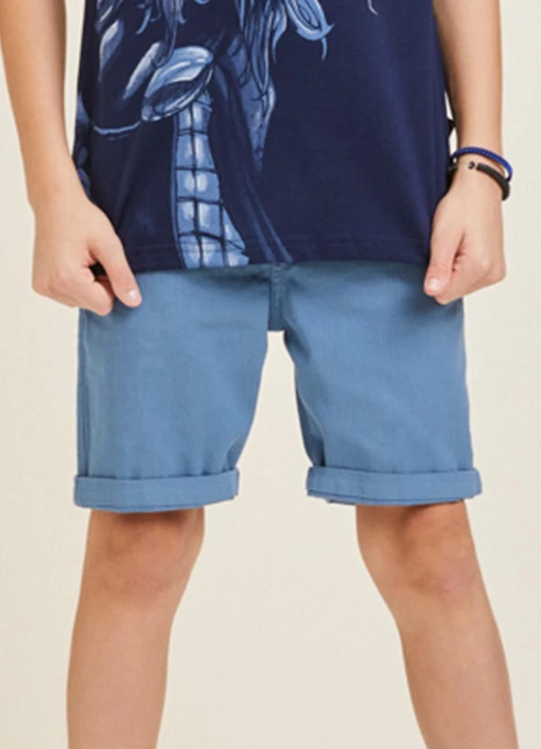 Youccie - Bermuda Azul de Sarja Azul