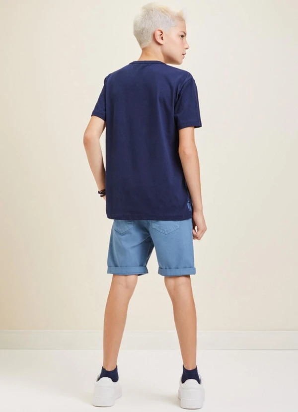 Youccie - Bermuda Azul de Sarja Azul 4