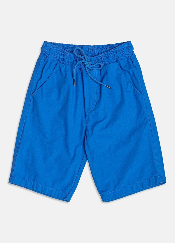 Youccie - Bermuda Azul de Sarja com Cadarço Azul 5