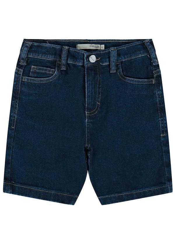 Malwee Kids - Bermuda Azul Escuro Comfort Jeans Menino