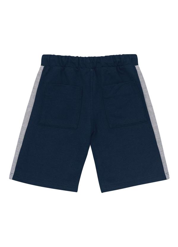 Carinhoso - Bermuda Azul Marinho Comfort em Moletom Menino 2