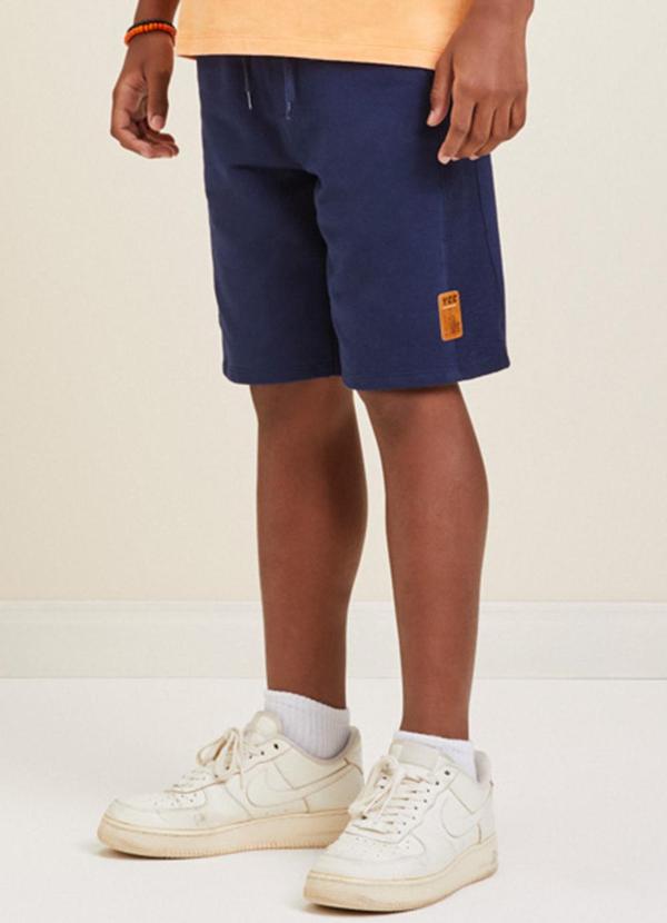 Youccie - Bermuda Azul Marinho de Moletom Marinho