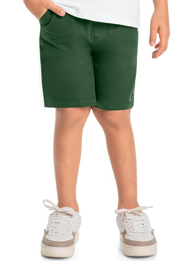Quimby - Bermuda Básica em Sarja Infantil Verde