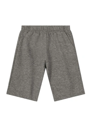 Brandili - Bermuda Básica Infantil em Moletinho Cinza - BRANDILI