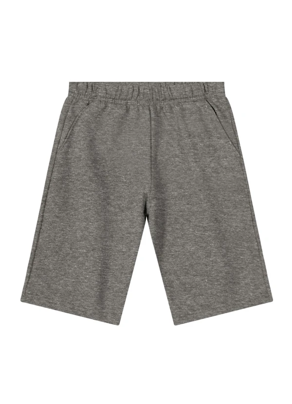 Brandili - Bermuda Básica Infantil em Moletinho Cinza