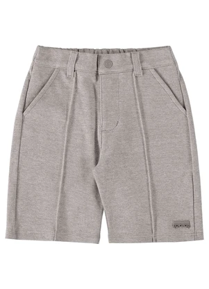 Up Baby - Bermuda Básica Infantil para Menino Cinza - UP BABY