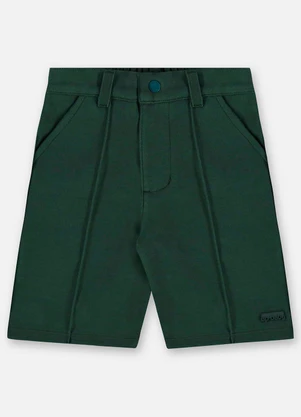 Up Baby - Bermuda Básica Infantil para Menino Verde - UP BABY