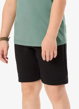 Rovi Kids - Bermuda Básica Infantil Preto - ROVI KIDS