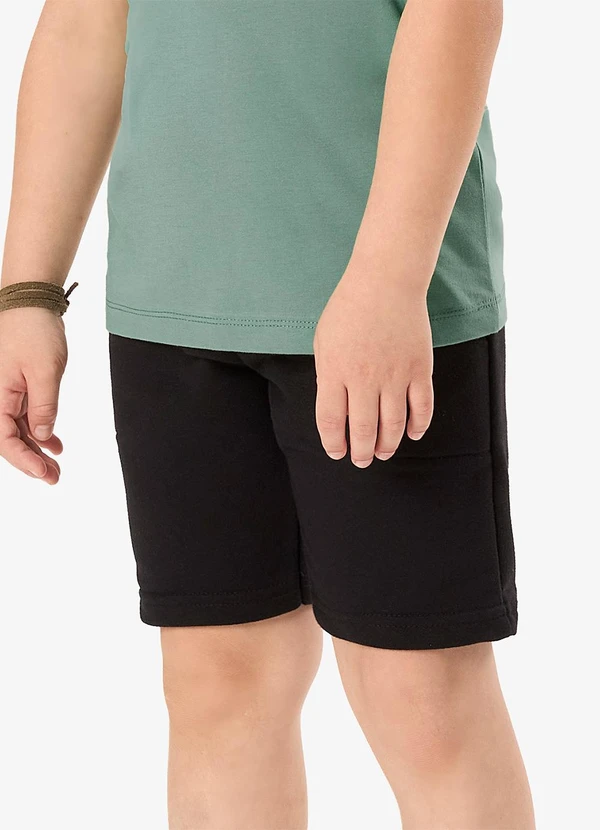 Rovi Kids - Bermuda Básica Infantil Preto