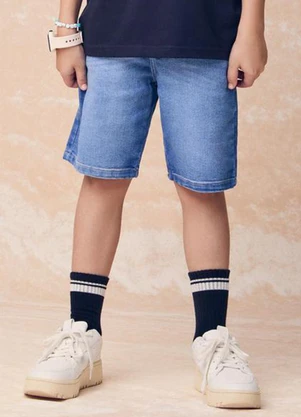 Youccie - Bermuda Básica Jeans Azul - YOUCCIE