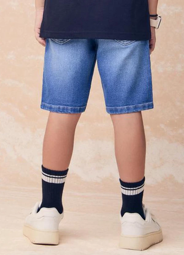 Youccie - Bermuda Básica Jeans Azul 2