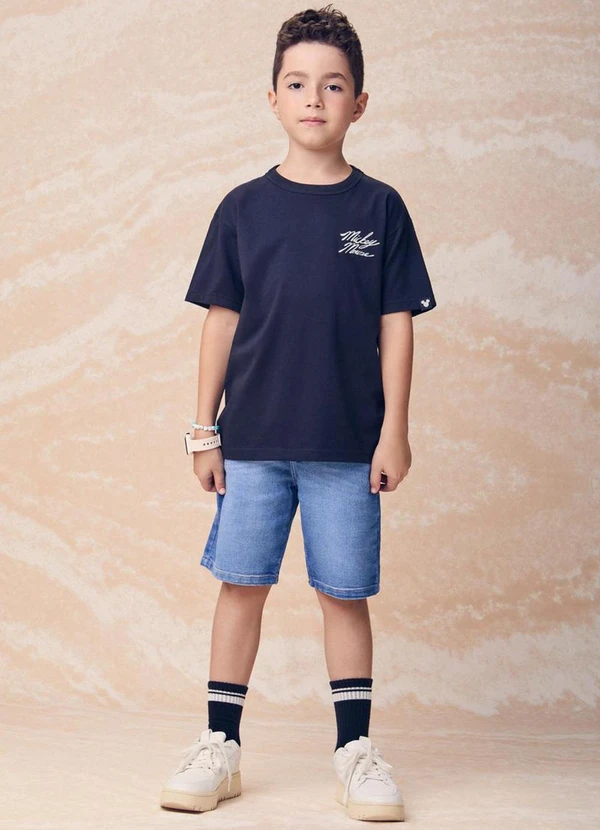 Youccie - Bermuda Básica Jeans Azul 3