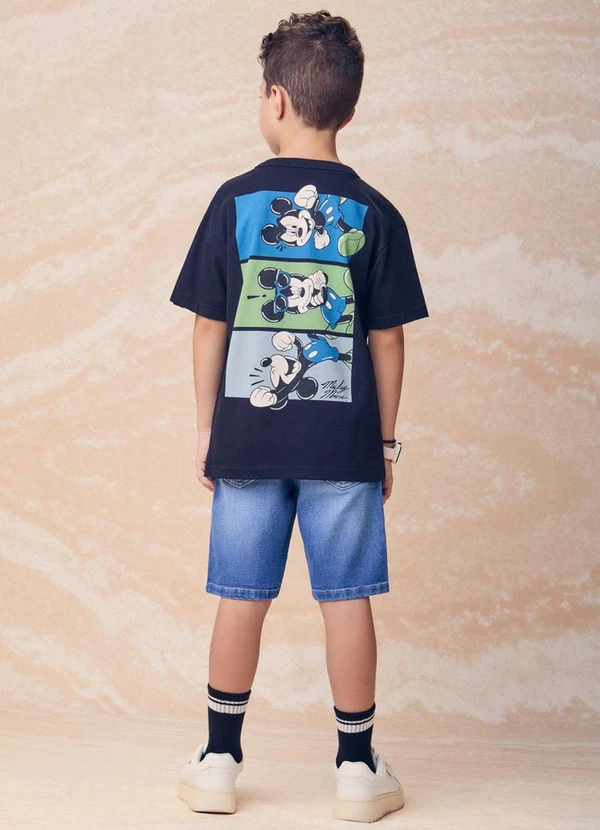 Youccie - Bermuda Básica Jeans Azul 4