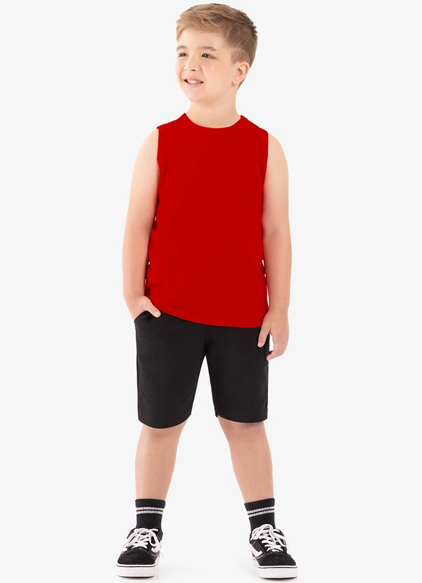 Rovi Kids - Bermuda Básica Masculina Preto 3