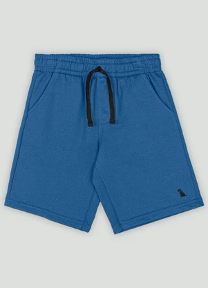 Bermuda Básica para Menino em Moletom Quimby Azul - QUIMBY