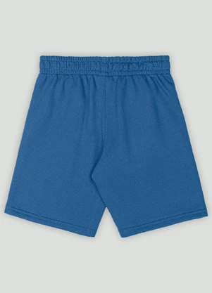 Bermuda Básica para Menino em Moletom Quimby Azul - QUIMBY