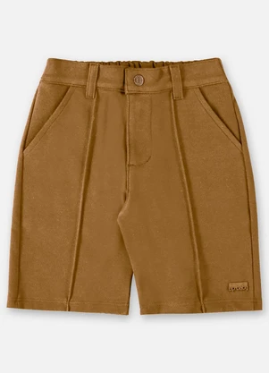 Up Baby - Bermuda Básica para Menino Marrom - UP BABY
