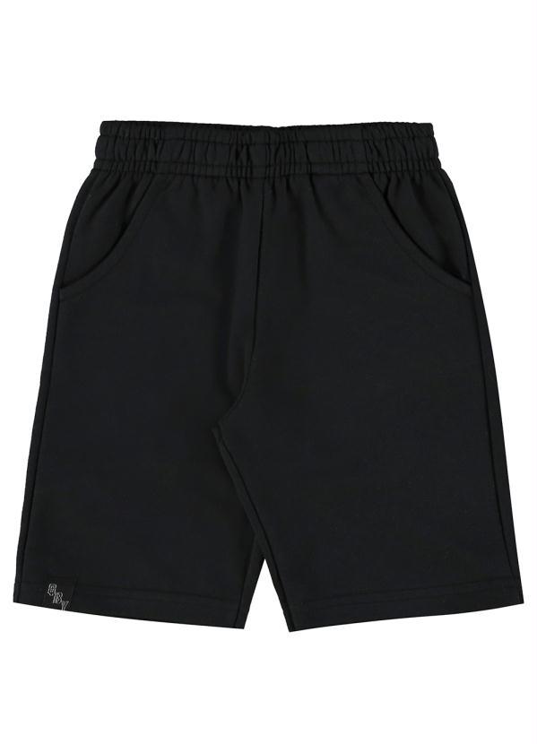 Quimby - Bermuda Básica para Menino Preto