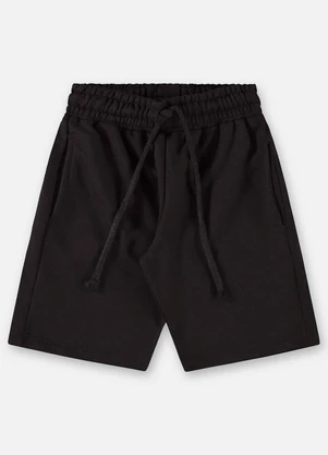 Up Baby - Bermuda Básica para Menino Preto - UP BABY