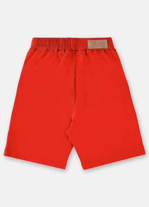 Up Baby - Bermuda Básica para Menino Vermelho - UP BABY