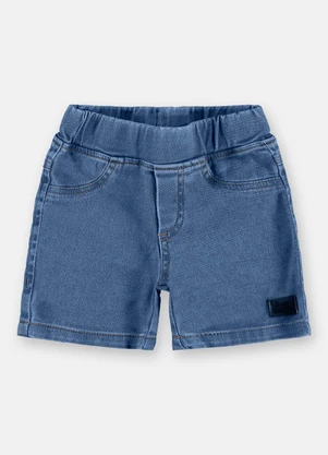 Up Baby - Bermuda Bebê Jeans Elastano Azul - UP BABY