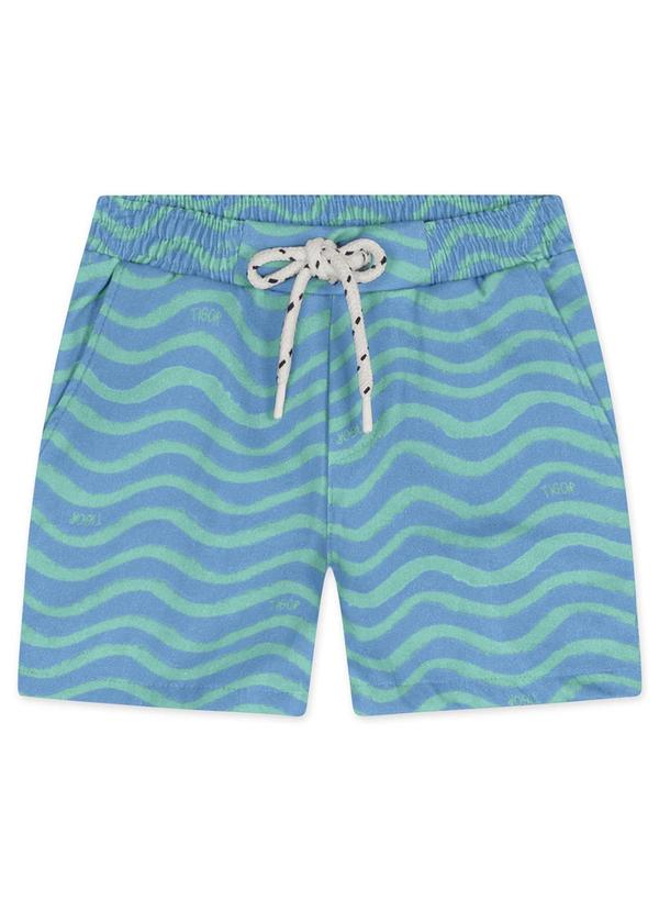 Tigor T Tigre - Bermuda Bebê Masculina Azul