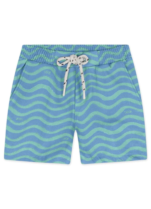 Tigor T Tigre - Bermuda Bebê Masculina Azul