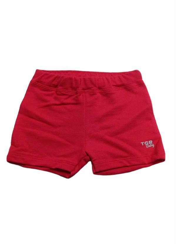 Tigor T Tigre - Bermuda Bebê Menino Vermelho