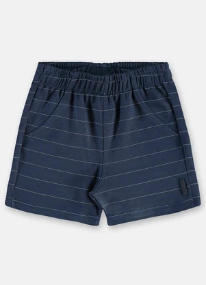 Up Baby - Bermuda Bebê Menino Elástico Azul - UP BABY