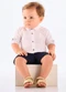 Up Baby - Bermuda Bebê Menino Elástico Azul - variação: Azul