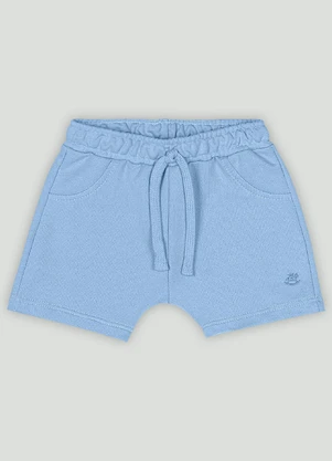 Bermuda Bebê Menino em Moletom Up Baby Azul - UP BABY