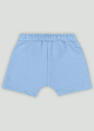Bermuda Bebê Menino em Moletom Up Baby Azul - UP BABY