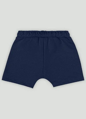 Bermuda Bebê Menino em Moletom Up Baby Azul - UP BABY