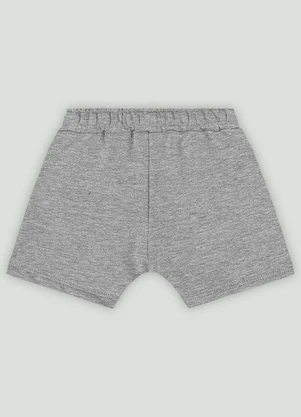 Bermuda Bebê Menino em Moletom Up Baby Cinza - UP BABY