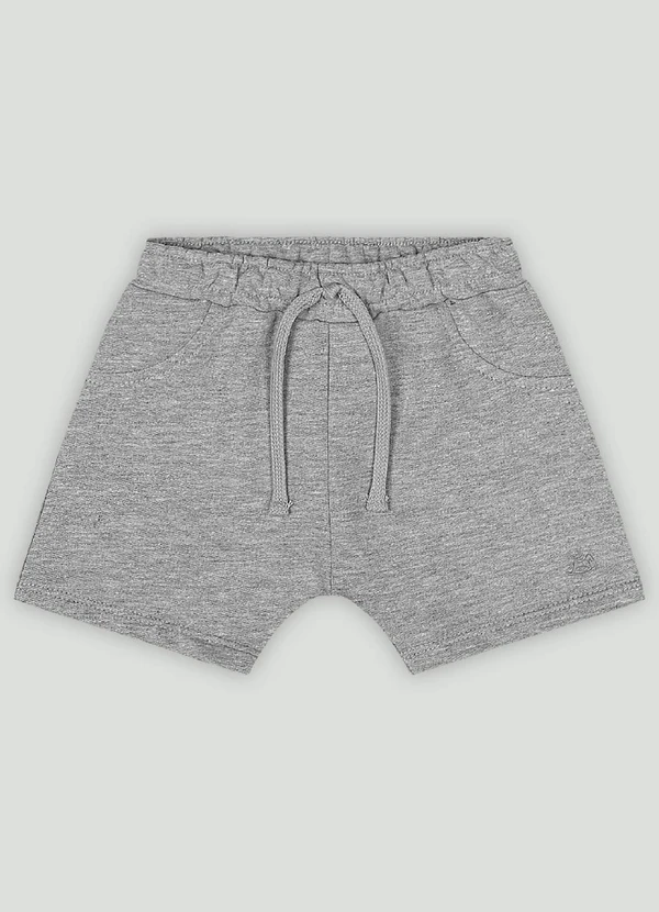 Up Baby - Bermuda Bebê Menino em Moletom Up Baby Cinza