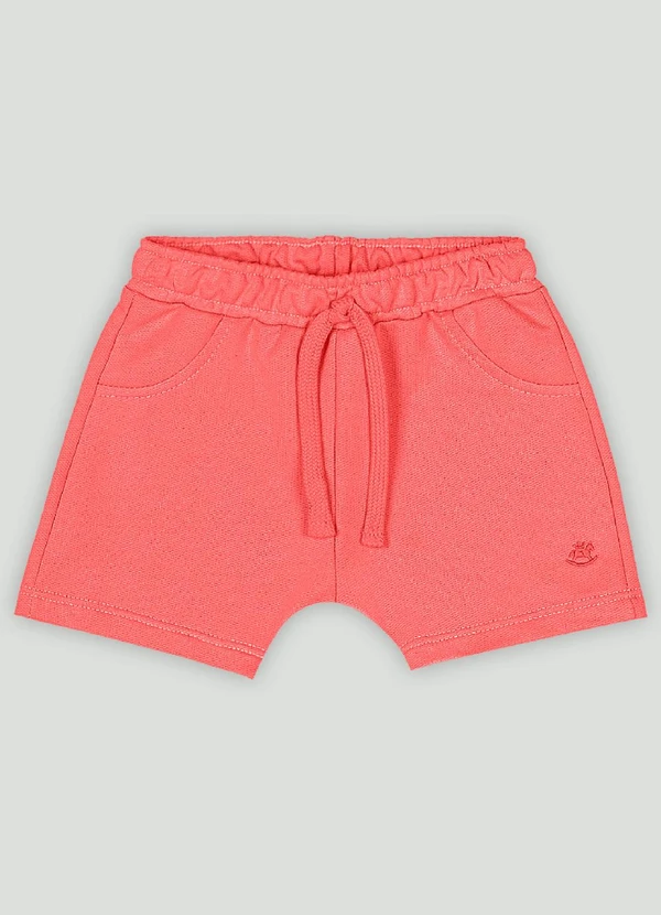 Up Baby - Bermuda Bebê Menino em Moletom Up Baby Laranja