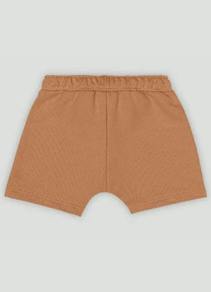 Bermuda Bebê Menino em Moletom Up Baby Marrom - UP BABY