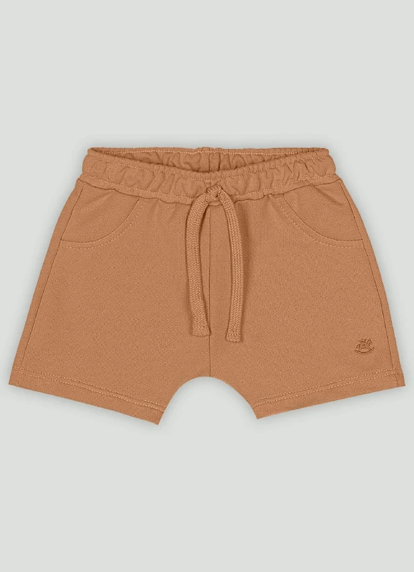 Up Baby - Bermuda Bebê Menino em Moletom Up Baby Marrom