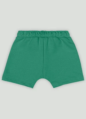 Bermuda Bebê Menino em Moletom Up Baby Verde - UP BABY