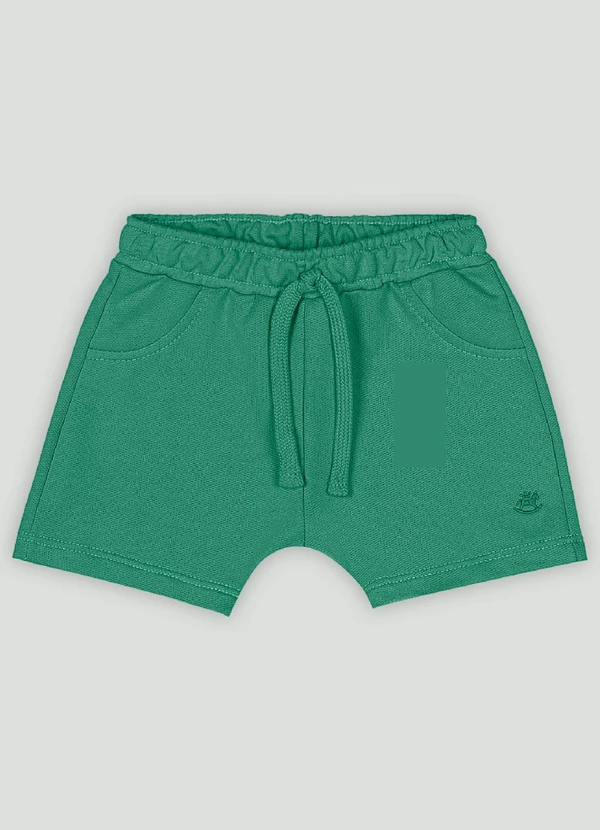 Up Baby - Bermuda Bebê Menino em Moletom Up Baby Verde