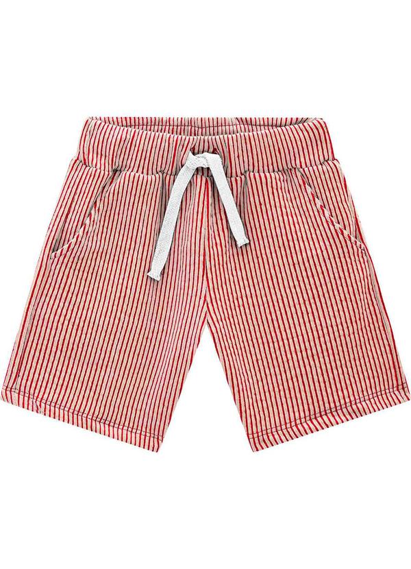 Milon - Bermuda Bebê Menino Vermelho